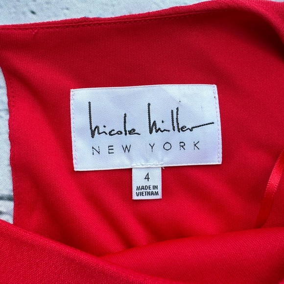 Nicole Miler Floral embroidered Pom Pom Dress size 4 bell sleeve - Picture 7 of 11